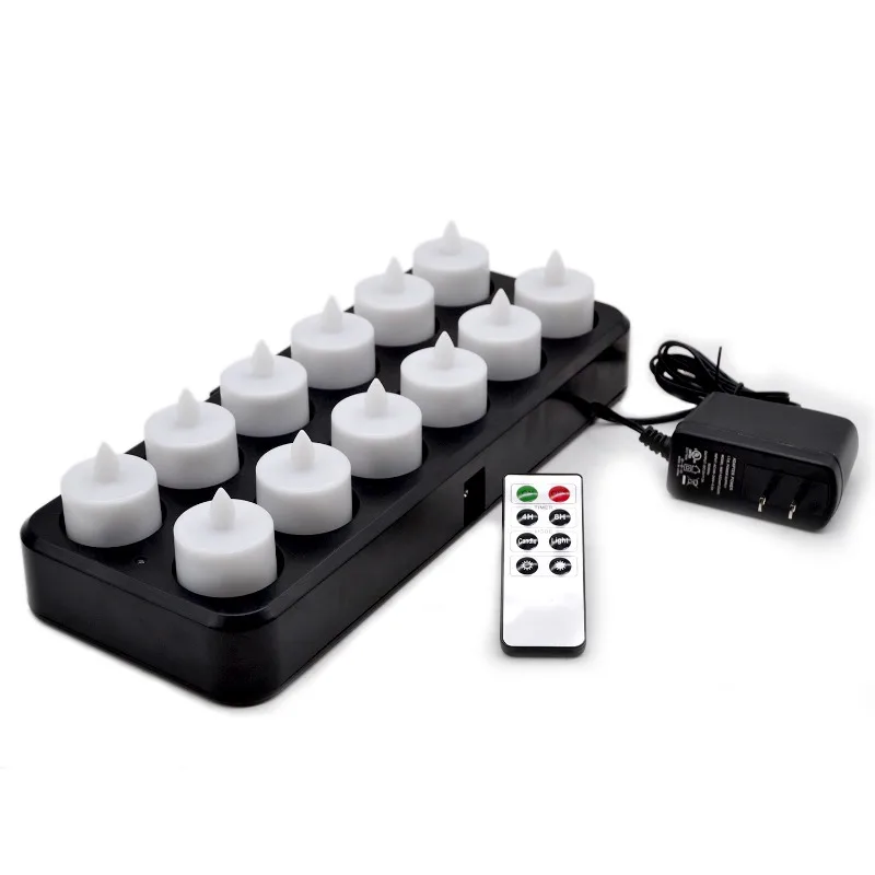 2024 new rechargeable LED tea light candle in a set of 12