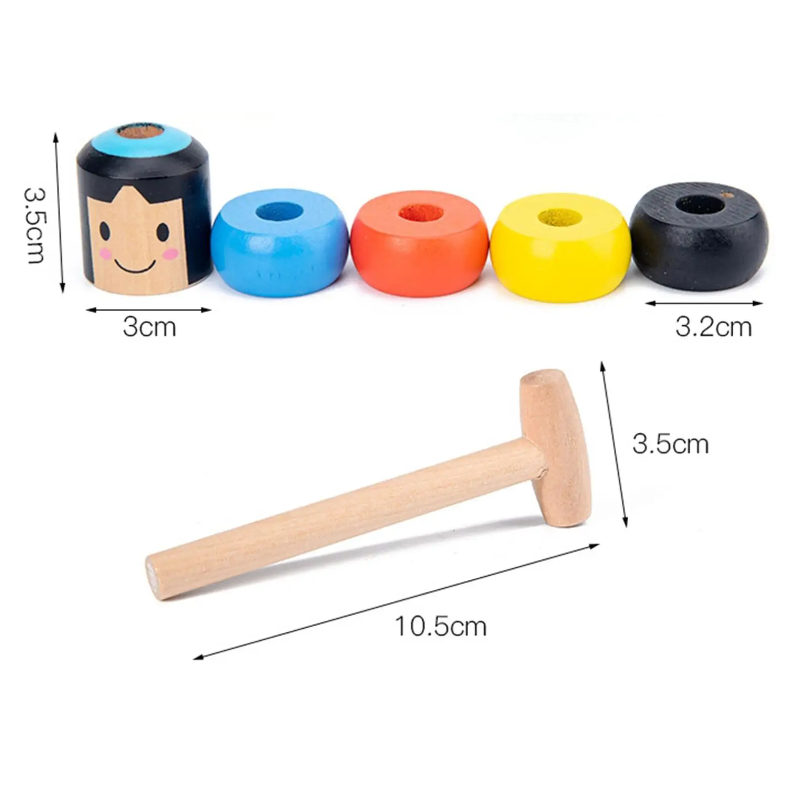 Small Wooden Wood Game Toys Man Stubborn Unbreakable Magical Props