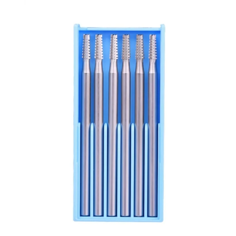 6pcs/set Steel Burs for Jewellery Engraving Metal Drill Carving Grinding Bits 2.35mm Shank Jewelry Tools