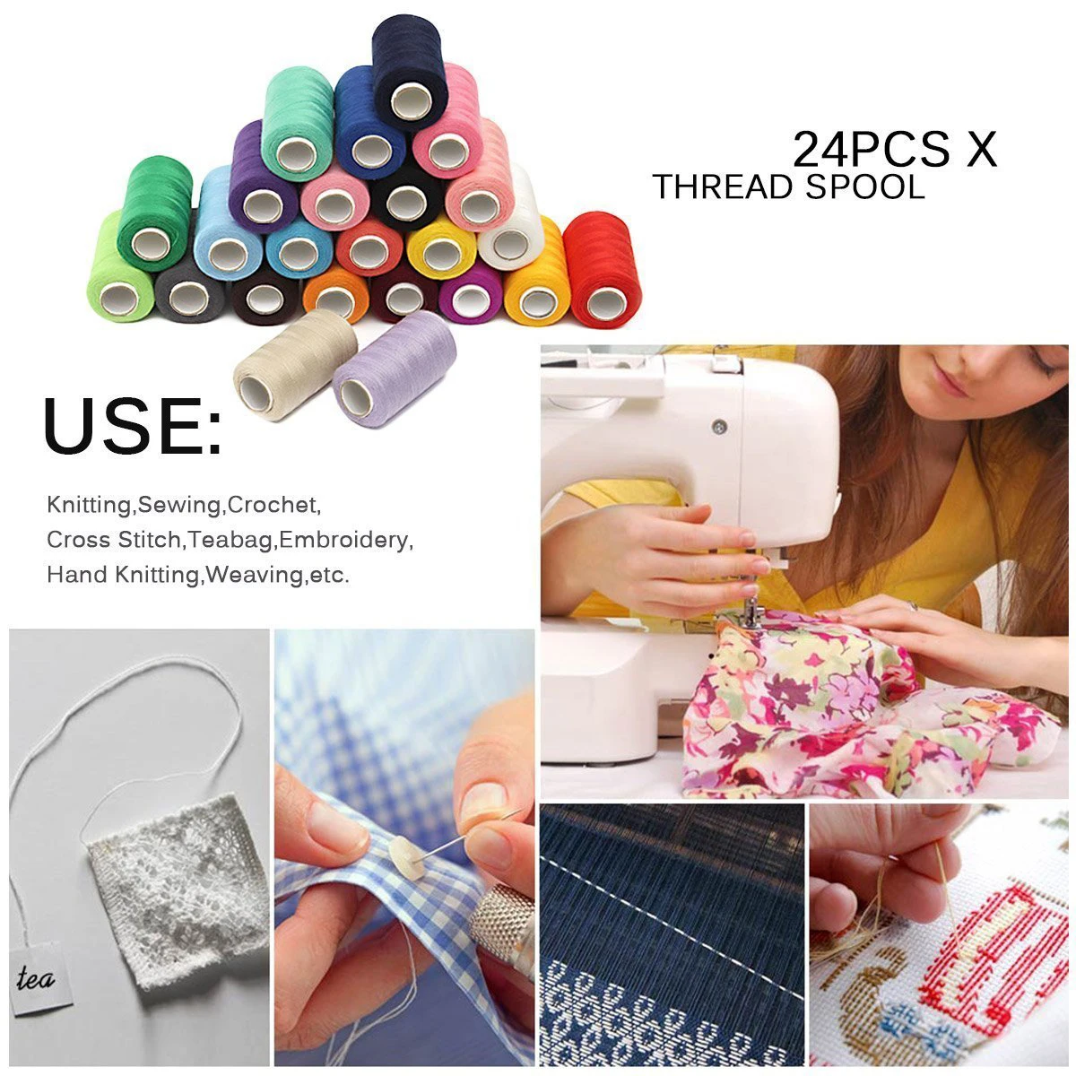 Assorted Colors Hand Sewing Thread Kits