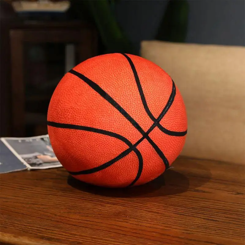 Peluche cuscino da basket farcito giocattolo di peluche realistico cuscino di tiro creativo palla carina peluche giocattoli flessibili per divano letto