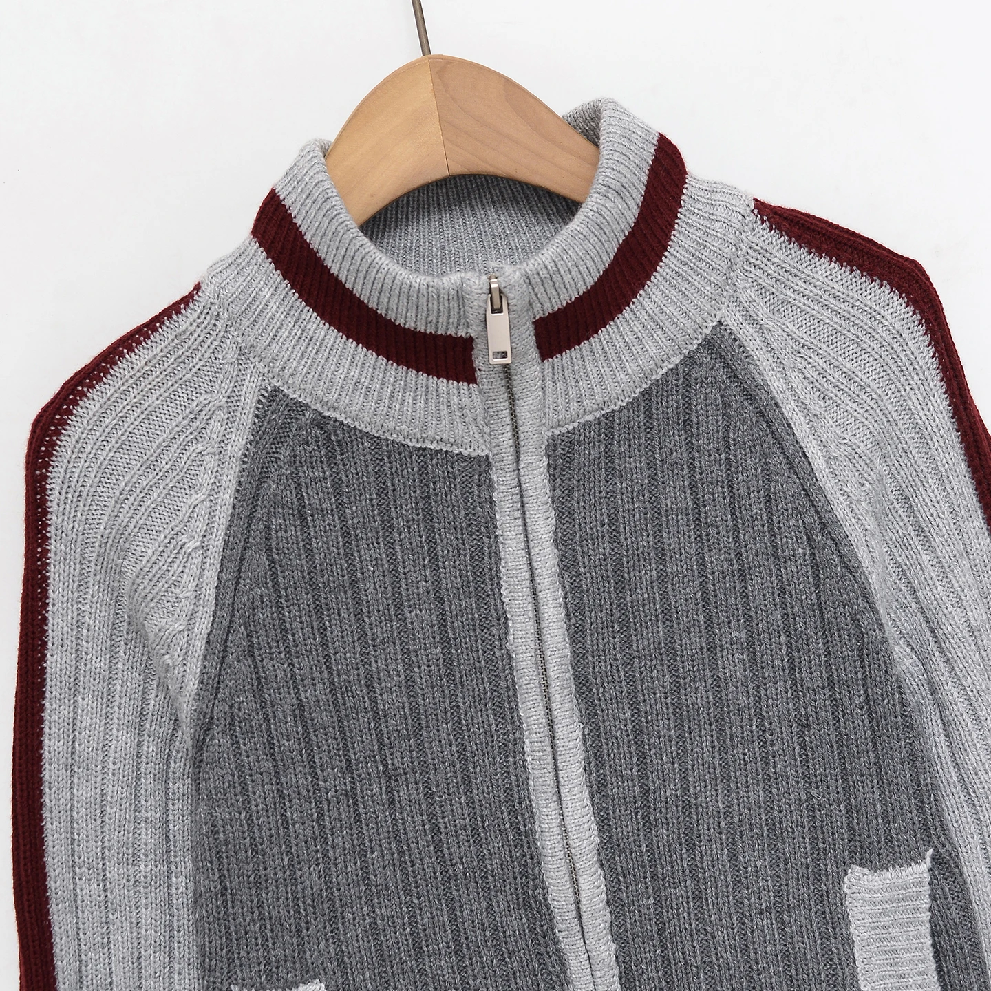 Faionable Gestrickter Reißverschluss Farbe Blo Damen Offene Strickjacke Herbst 2025, Saisonale Neue Sle Personali Temperament Ele