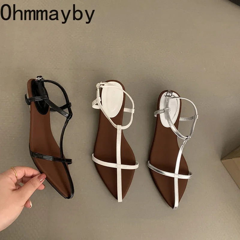 Luxury Designer Summer Woman Sandals Fashion Elegant Narrow Band Shoes Ladies Outdoor Party Dress Pumps