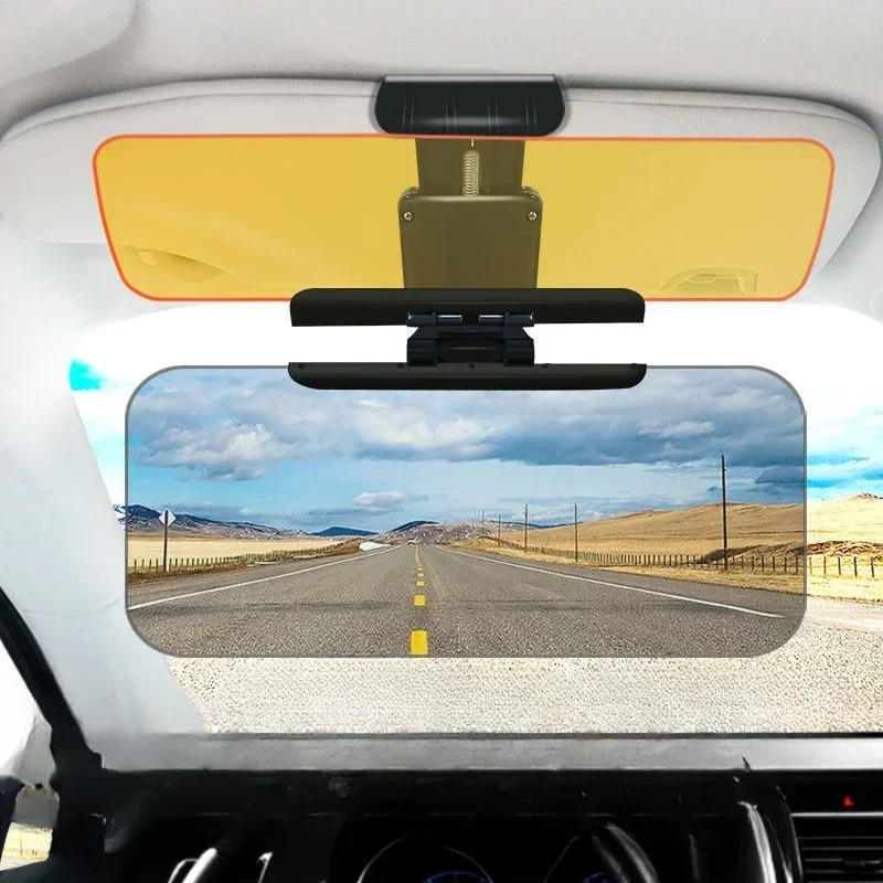 Car Sun Visor Goggle Night Vision Driving HD Anti Sunlight Dazzling Day Mirror UV Fold Flip Down Clear View Interior Mirrors