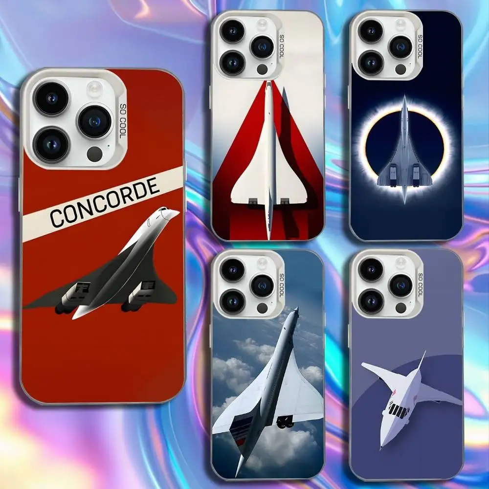 

Concorde Air France Phone Case For iPhone 17,16,15,14,13,12,11,Mini,Pro,SE,MAX White Matte Shockproof Cover
