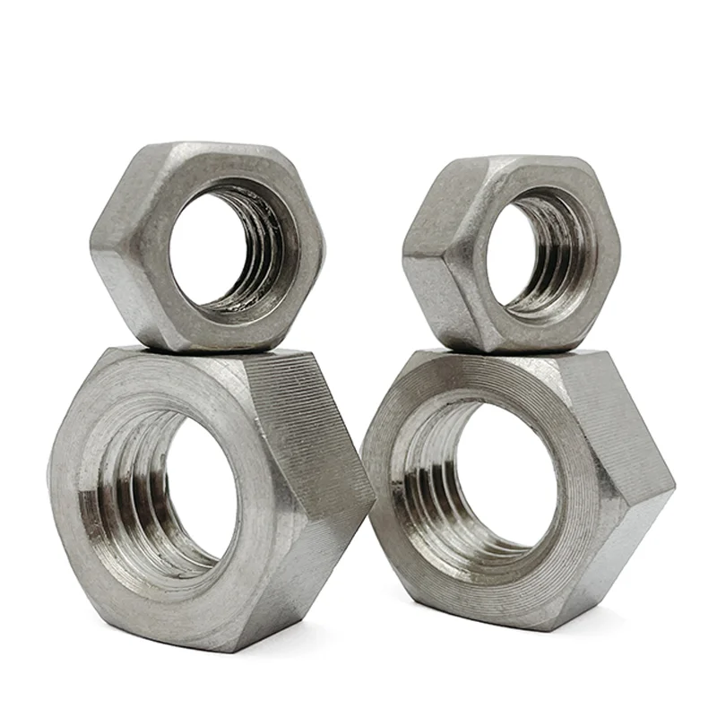 1pcs 5pcs GR2 Pure Titanium Nuts Hex M3 M4 M5 M6 M8 M10 M12 M14 M16 M18 M20 M24