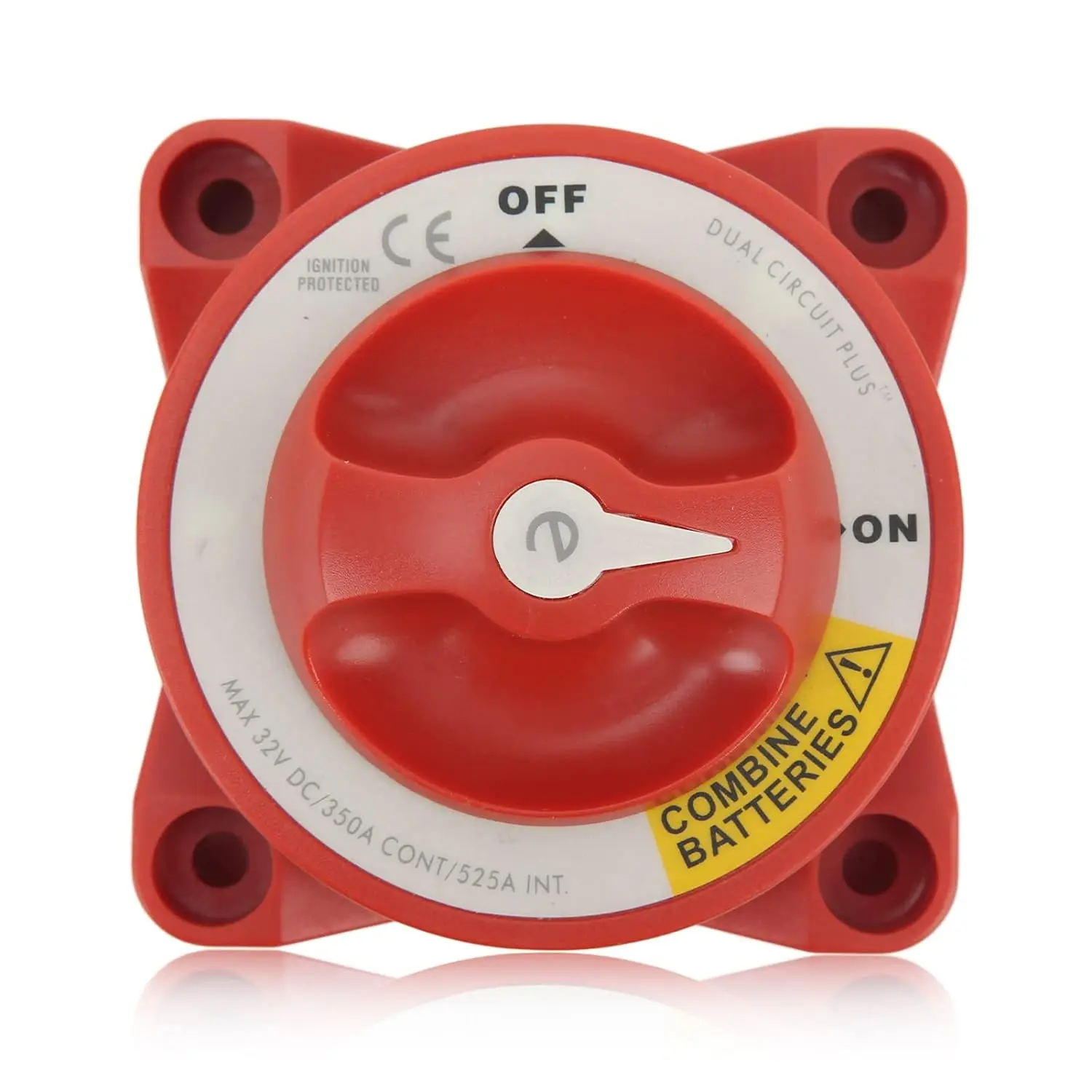 Blue Sea Systems 5511e Battery Switch Dual Circuit Plus 32V DC 350A, ON/OFF/Combine for Marine Boat RV Truck Car