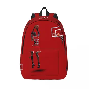 MJ-Michael Jordan for Teens Student School Bookbag Canvas Daypack Elementary High College Travel Bags