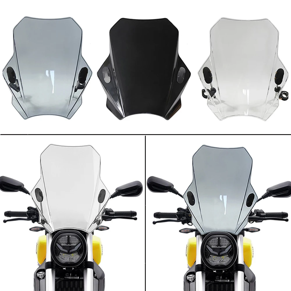 For VOGE TROFEO 350AC 500AC 2020 - 2022 2023Universal Motorcycle Windshield Glass Cover Screen Deflector Motorcycle Accessories