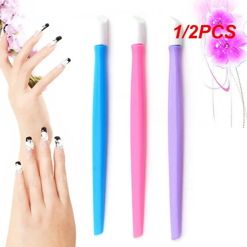 1/2PCS 20/Soft Removal Pressure Pen Plastic Rubber Nail Cuticle Pusher For Manicure Design Gel Polish Acrylic Nail Art Tool