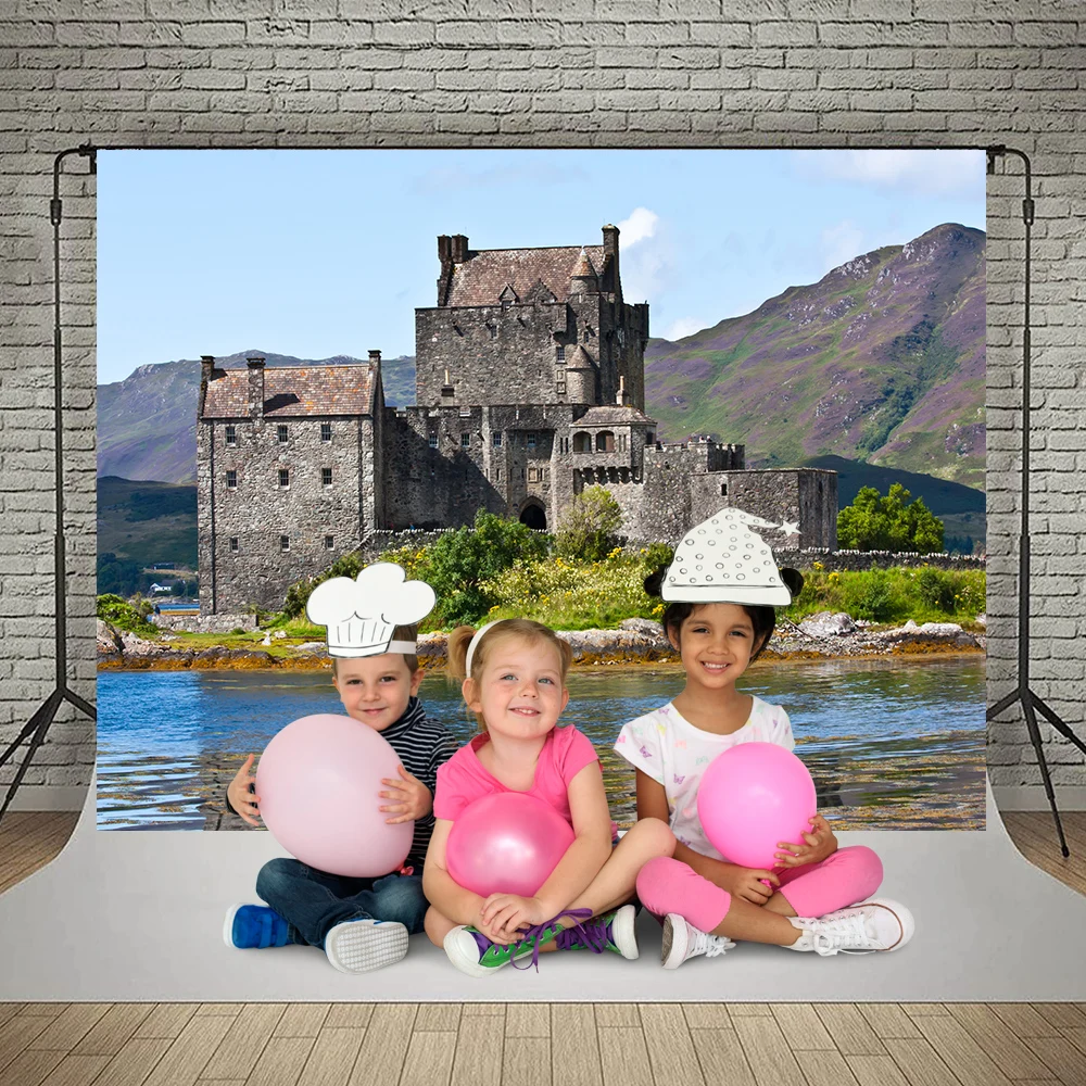 Nature Phong Cảnh Ngôi Làng Miền Núi Rừng Lâu Đài Backdrop Bé Chân Dung Danh Bạ Hình Ảnh Cho Photo Studio Nhiếp Ảnh Nền