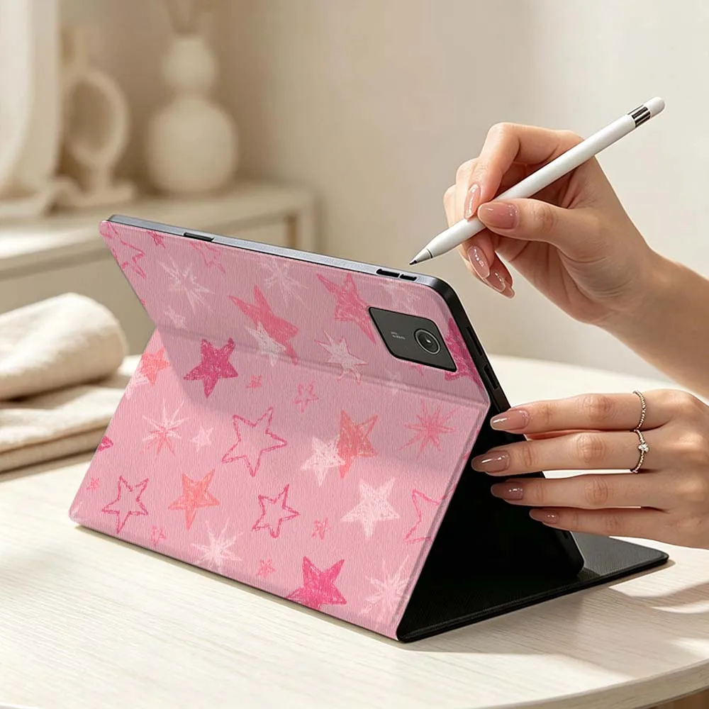 Minimalist Red Star Pattern For Lenovo Xiaoxin Lenovo Tab Pad Pro Plus P12 P11 M10 Soft Pen Tray Tablet Case