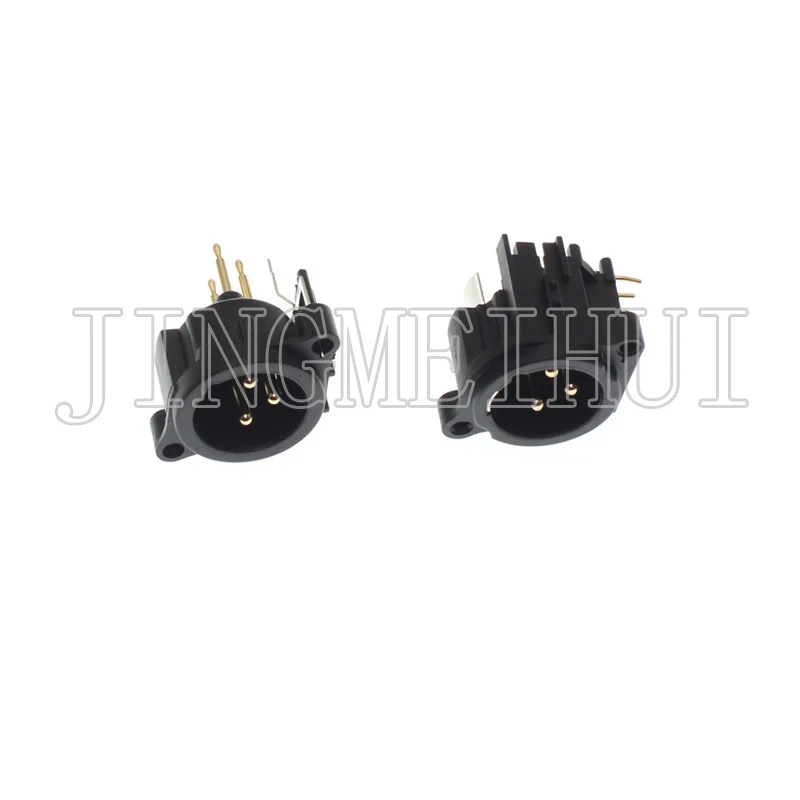 XLR connector 3 pole multifunctional male receptacle SPM pin core PCB panel mount chassis For audio video microphone speaker ele 3