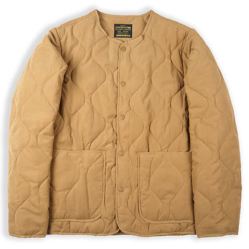 OKONKWO new cotton-padded M65 liner jacket Ami Khaki retro cotton quilted hunting jacket for men