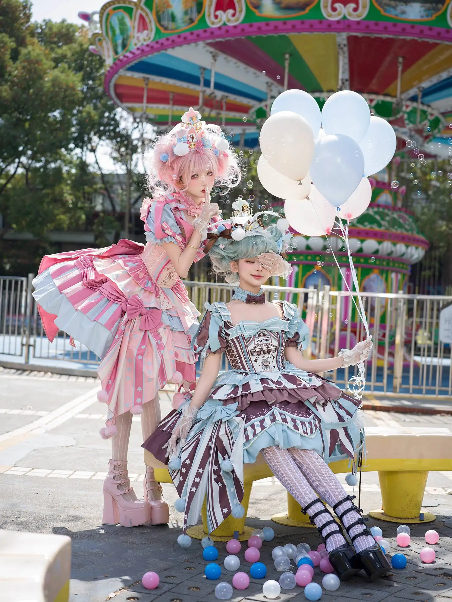 New Fiesta Carnival Halloween Cos Cosplay Circus Fairy Tale Opening Lolita Skirt LO Skirt