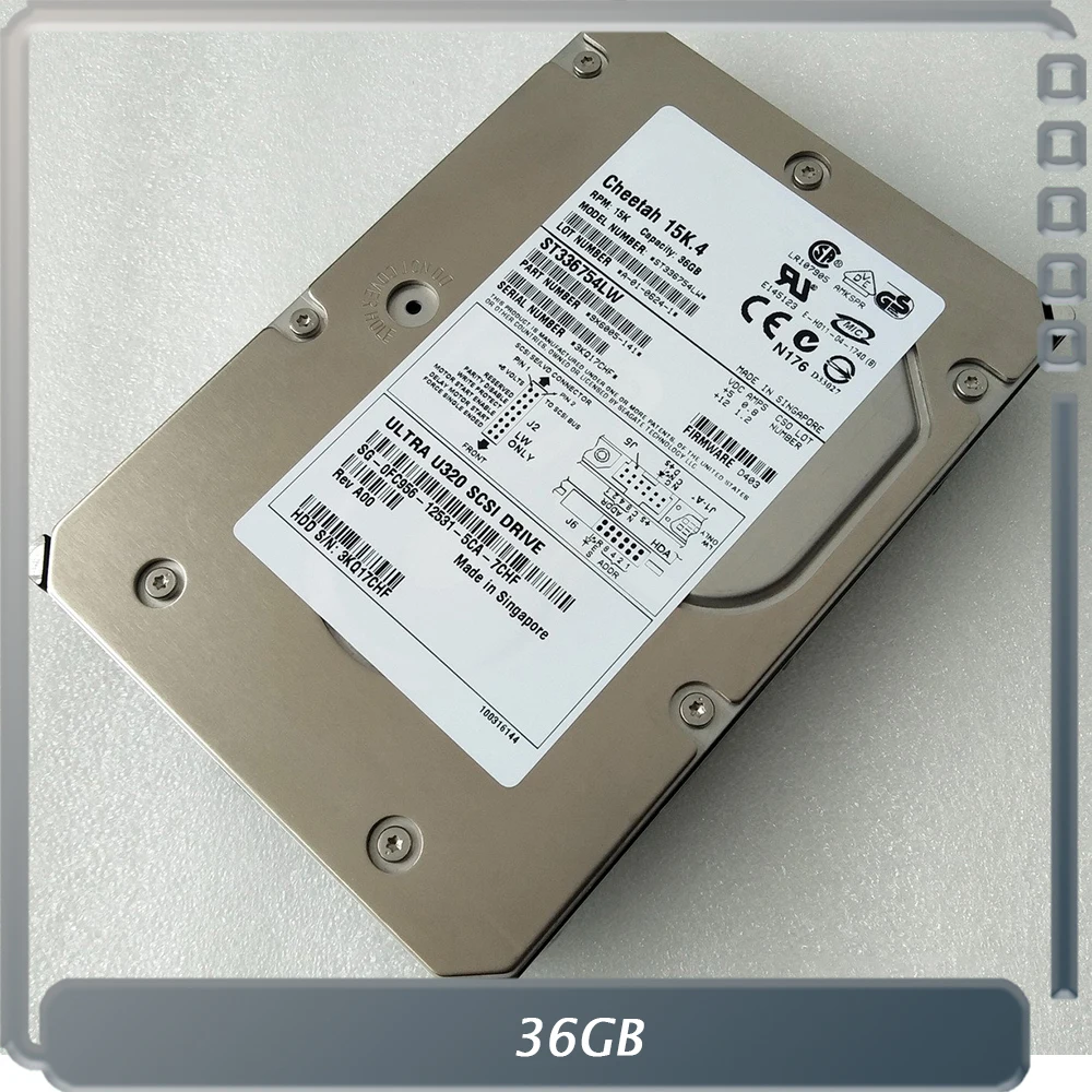 36 ГБ для настольного жесткого диска Seagate Server ST 336754 LW 0FC956 15K 36G 68-контактный SCSI