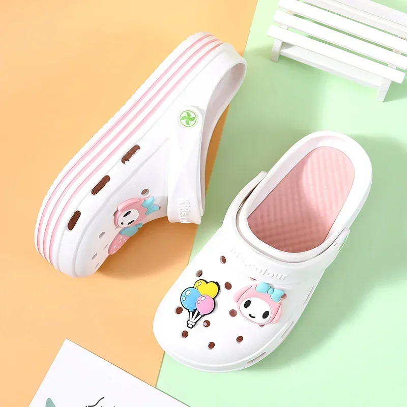 Summer Girls Clogs 2022 Children Kawai Sandals New Fashion Design EVA Beach Waterproof Water Shoes Kids Girls Platform Sandals