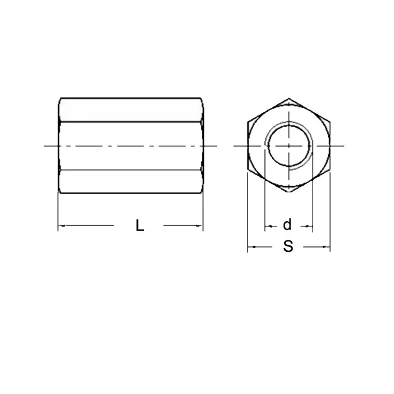 Aluminium Alloy Hex Standoff Spacer 6#-32 1/4-20 UNC Hexagon Studs Nuts Rods Female Threaded Sleeving Through Hole