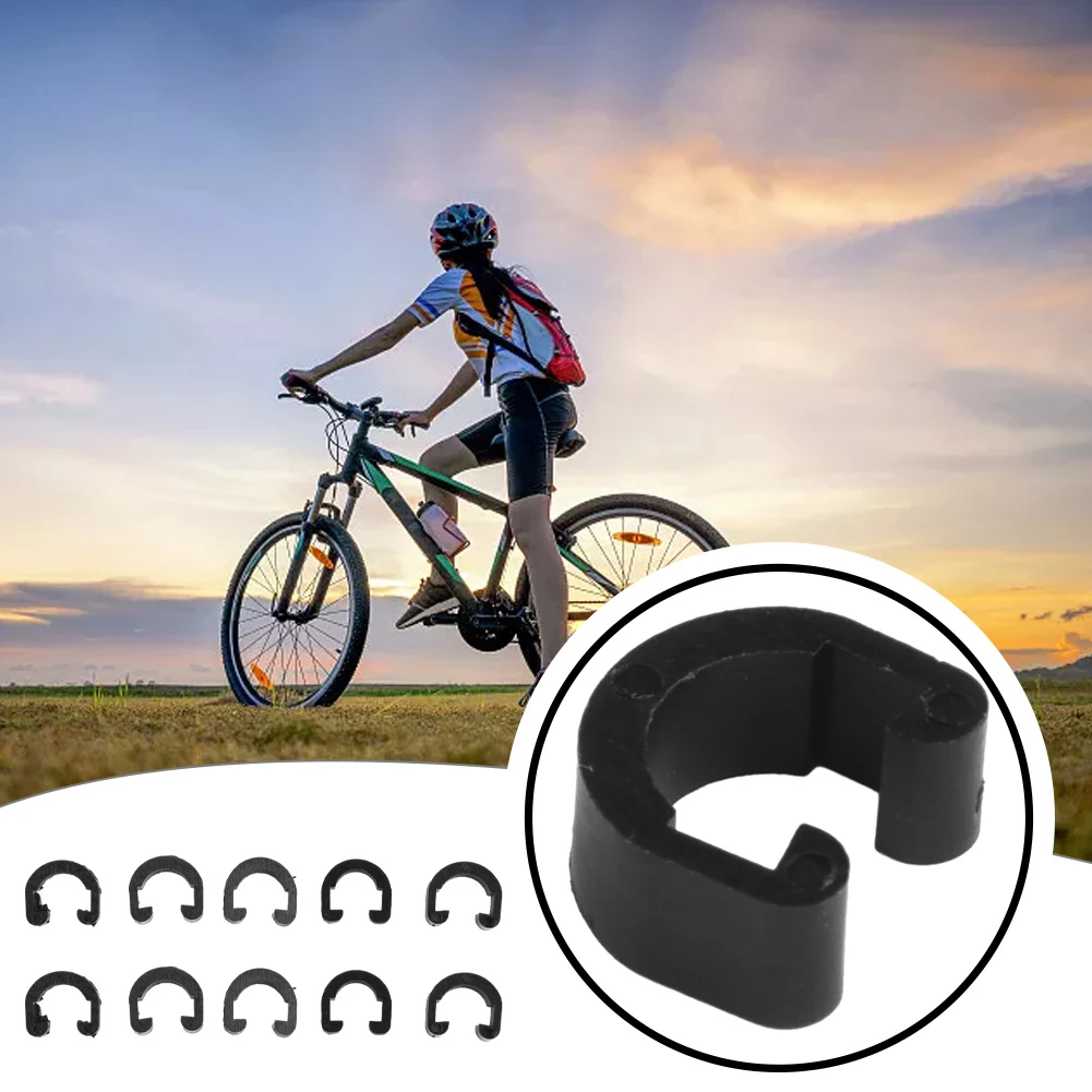 10pcs Bicycle Brake Cable Buckle Plastic C-type Buckle Hydraulic Hose Frame Clip Bike Shift Brake Cable Accessories