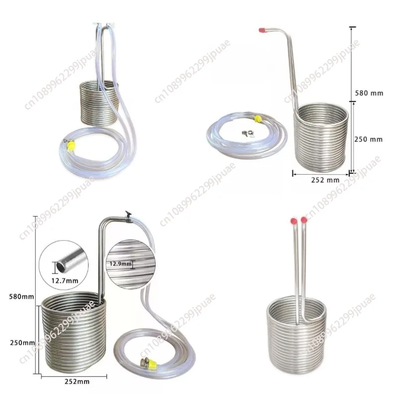 Stainless Steel Fast Cooling Coil 1/2'' Female NPT For Home Brew Beer Soda Beverage Refrigeration Accessory