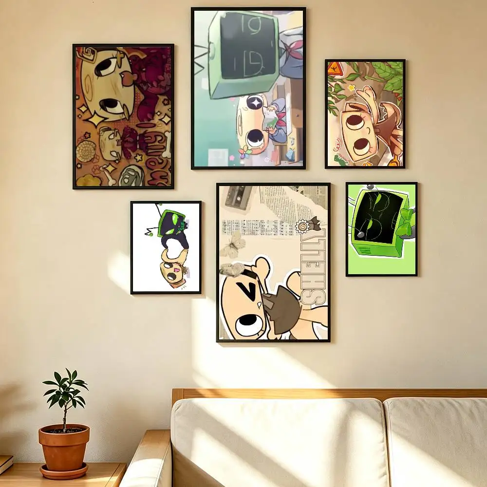 Dandys World Goob Shelly Vee Poster High Quality Dorm Living Room Aesthetic Wall Decoration Painting Stickers Gift