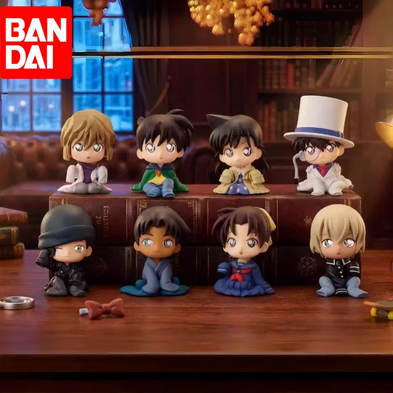

In Stock Bandai Detective Conan Blind Box Figure Pvc Collectible Sitting Model Ornament Anime Peripheral For Anime Collectors
