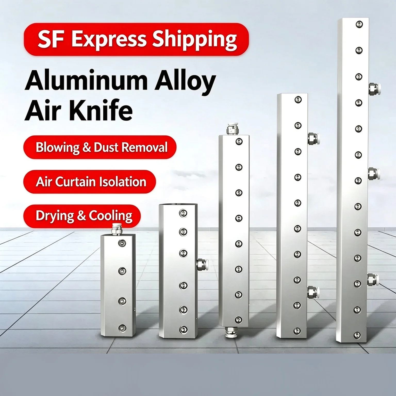 30-2100mm Industrial blower-powered air knife nozzle,knife,super  knife, compressed air knife Aluminium alloy knife