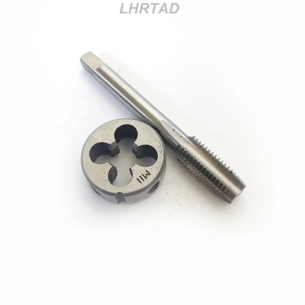 2PCS Screw Tap Drill Bits HSS taps and die set M11x1.5 M11x1 Right hand Metric thread plug tap die set M11x0.75 M11x0.5 M11x1.25