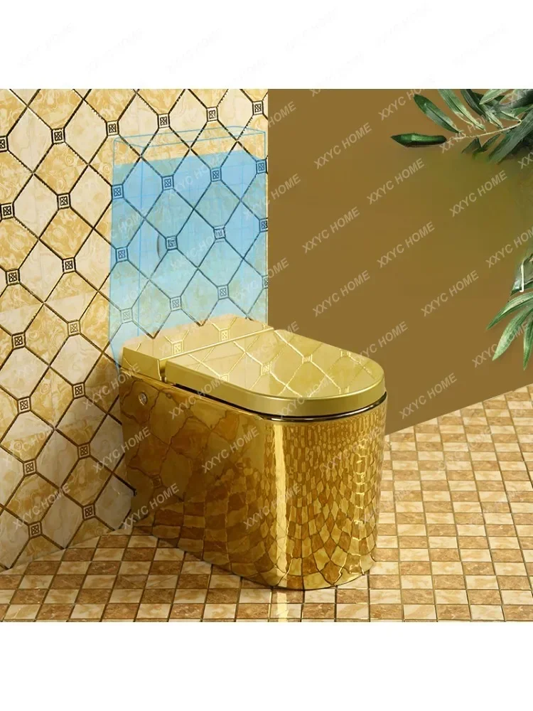 Golden Pulse Toilet without Tank Toilet Hotel KTV European-Style Color Seat Toilet