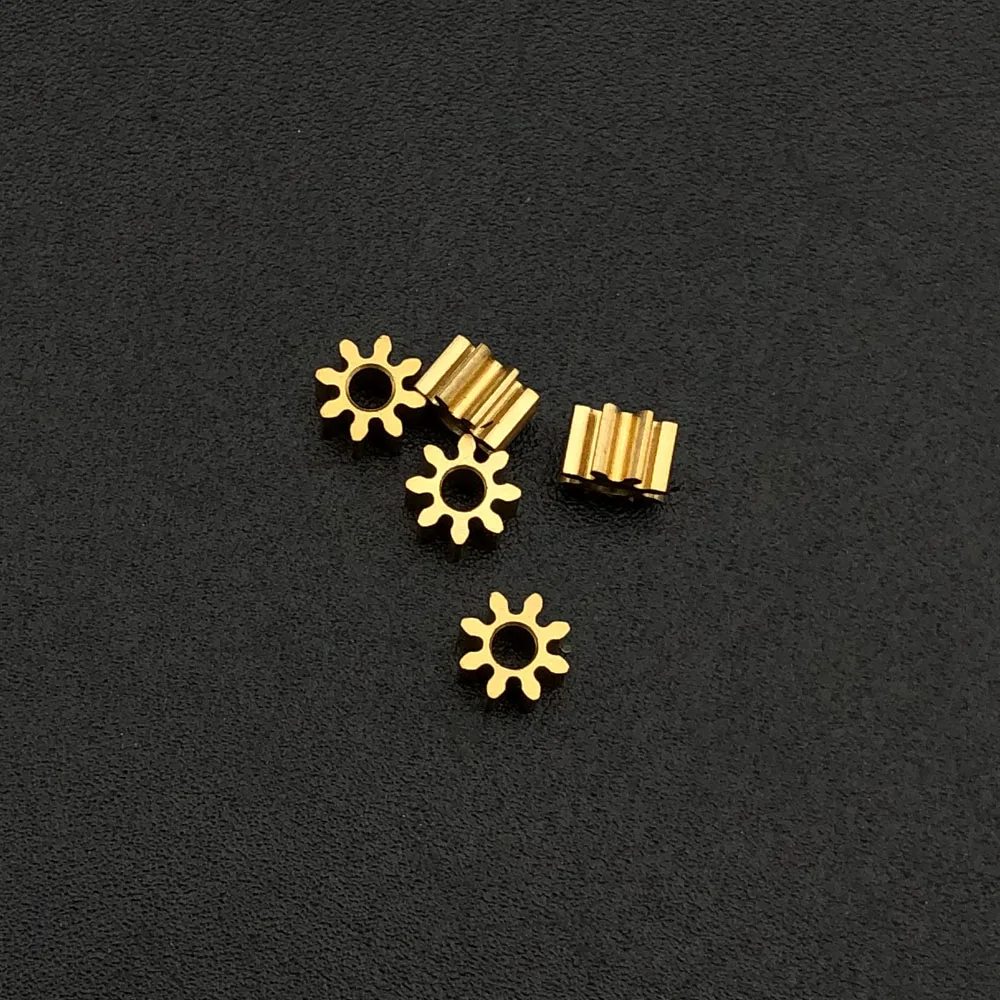 

5Pcs 0.4 Modulus 8 Teeth Dia. 4mm Height 2.5mm 0.4M 8T Brass Gear Spur Pinion Small Copper Bore Hole Aperture 1.5mm 1.51MM 1.5A