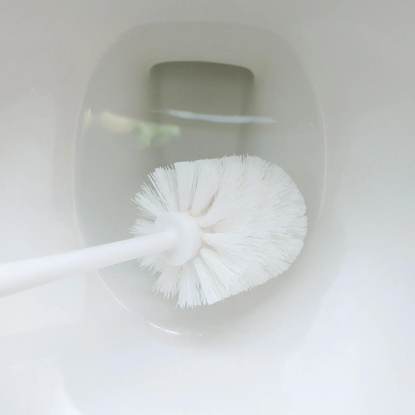 Toilet Brush Replacement Heads 5 Piece Stiff Plastic Bristle Non Scratch Rim Cleaner with Threaded Connector