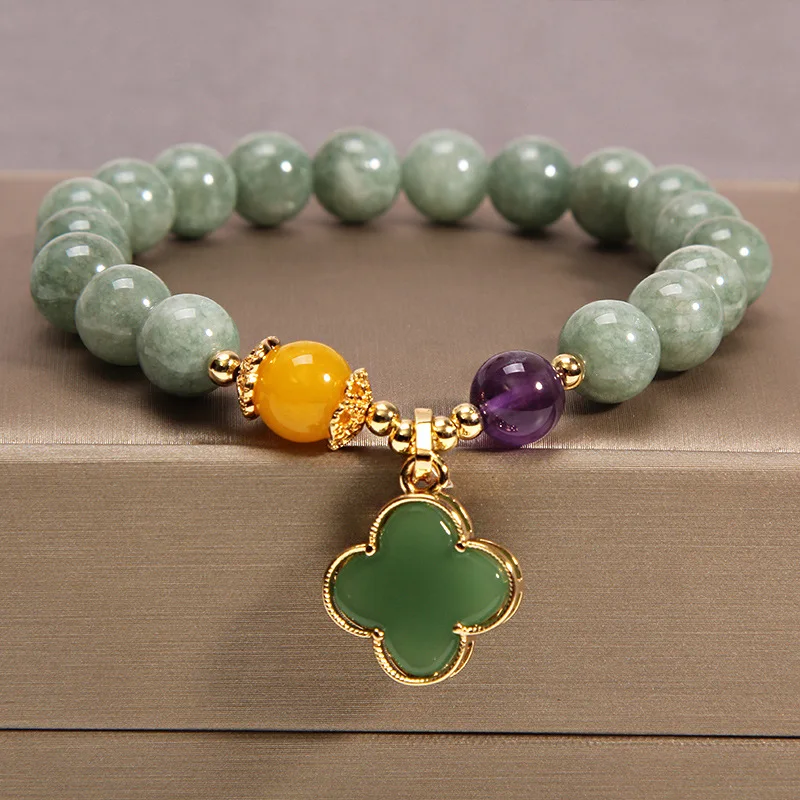 Dainty Jade Beaded Bracelet Fresh Minimalist Niche Design Gift Wenwan Jewelry For BFF Sisters Best Friends