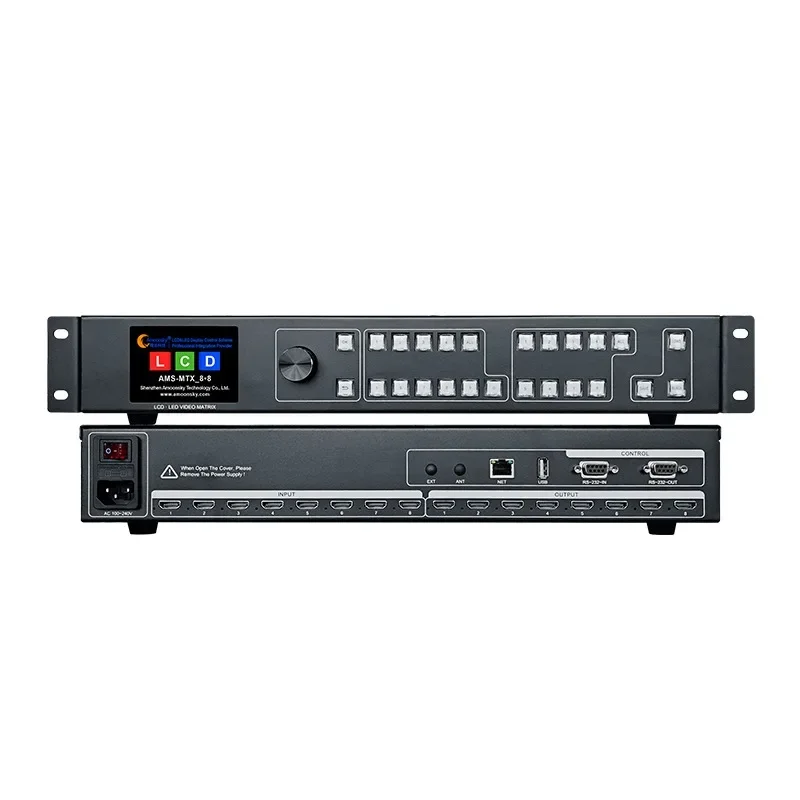 Amoonsky 4K Video Matrix Switcher 8 In 8 Out HD Video Matrix Switcher 16 In 16 Out Support Wireless Control By WIFI