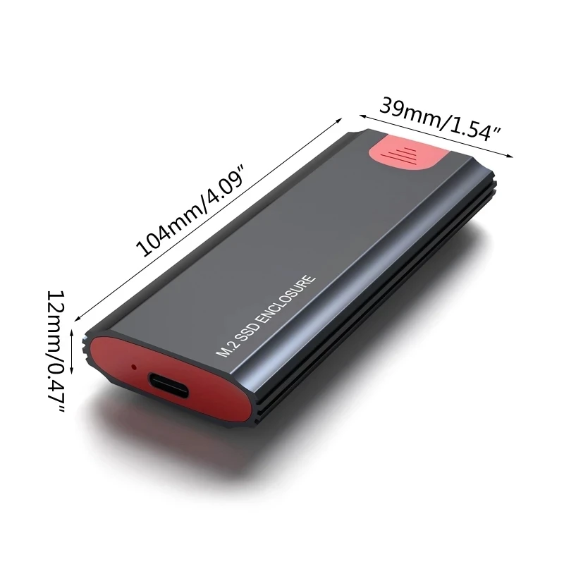 Custodia M.2 NVMe Scatola di archiviazione SSD USB 3.2 10Gbps 6Gbps Doppio protocollo Custodia esterna per unità a stato solido M2 HD Disco rigido senza attrezzi