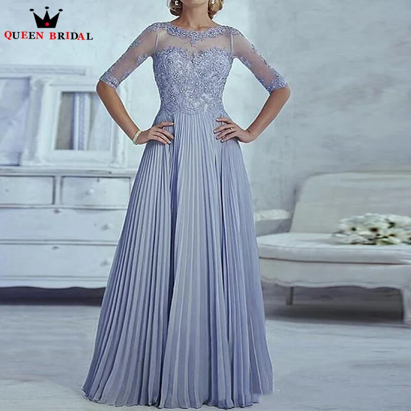 Elegant Mother of the Bride Dresses Chiffon Half Sleeve Appliques  A line vestido madre del novio boda 2023 Custom Made DT42