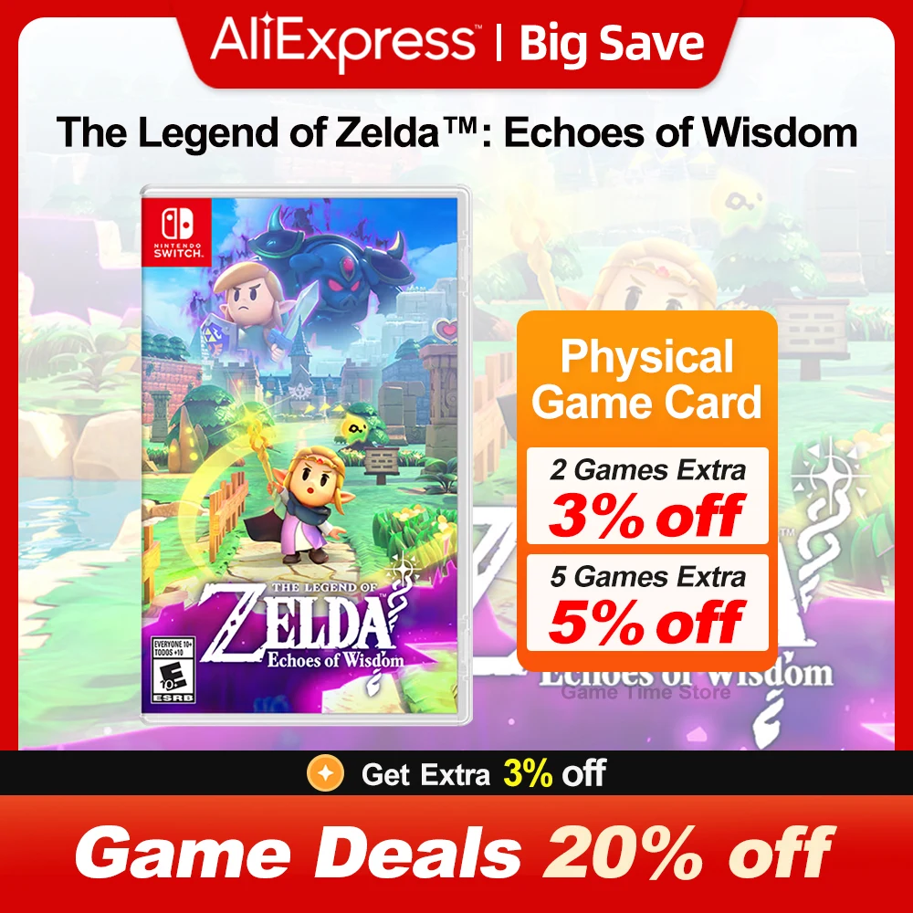 

The Legend of Zelda Echoes of Wisdom nintendo switch игры, Умные Технические характеристики игры Nintendo Switch, новинка 100%, карта физической игры с поддержкой 1 игрока для Nintendo Switch