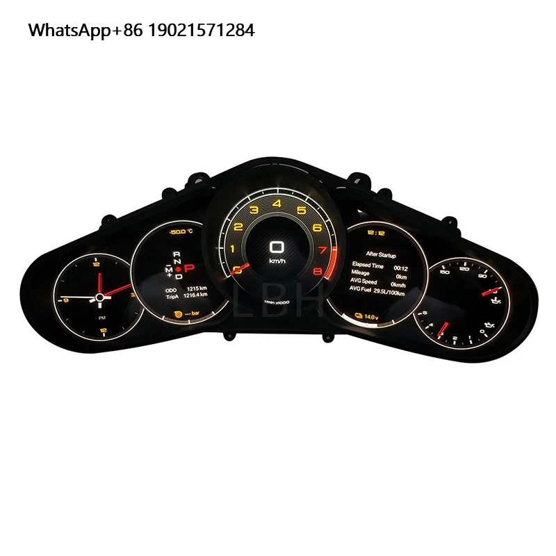 Car LCD Dashboard Fit for Porsche Cayenne Panamera Macan Cluster Cockpits Virtual Instrument Panel HUD Speedometer Odometer