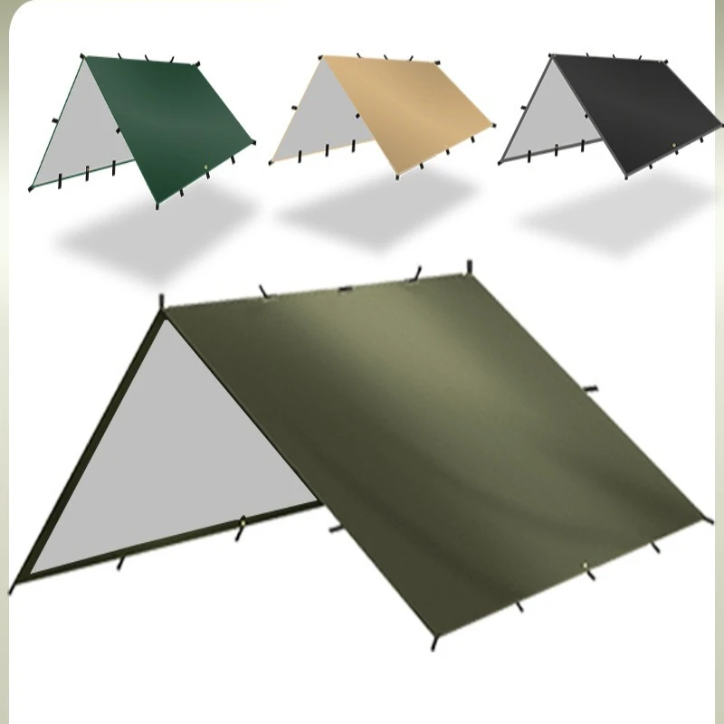 4x4/3x4/3x3M Waterproof Tent Tarp 19 Hang Points Survival Tent Outdoor Camping Tactical Sun Shelter Lightweight Sunshade Awning