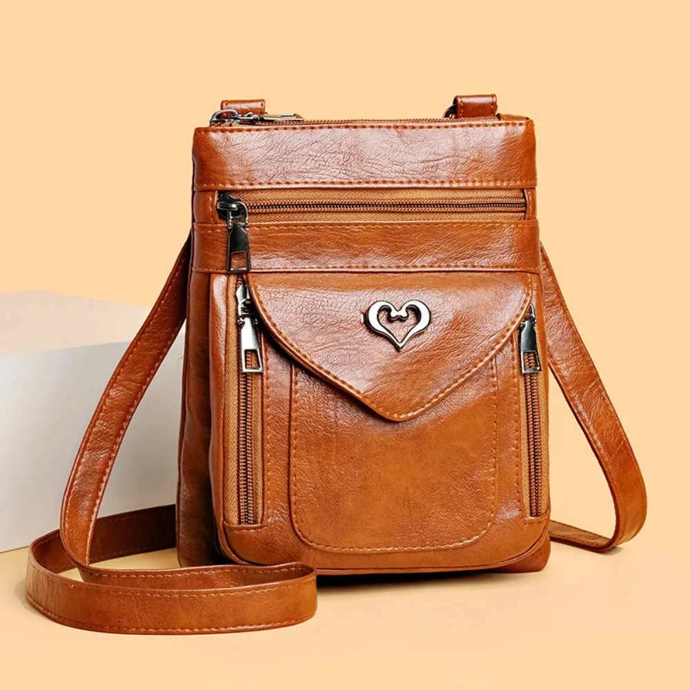 

Cards Holder Three-layer Crossbody Phone Bag Large Capacity Waterproof Phone Chest Bag Retro Vintage Messenger Bag Girls