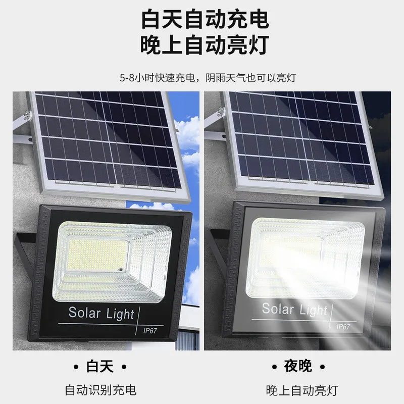 54LED 102LED 170LED 250LED Solar Flood Light Outdoor IP67 Waterproof Reflector Solar Solar Powered Spotlight With Remote Control