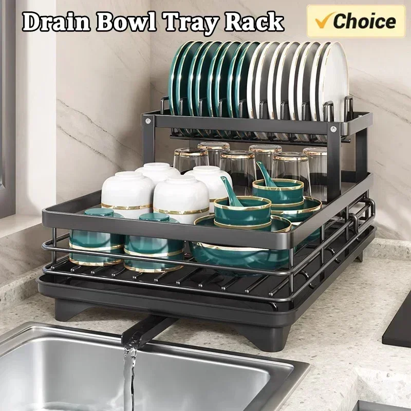 

2025 Dish Drying Rack Kitchen Adjustable Stainless Steel Cutting Board Organizer Dish Bowl Drainer Storage Rack Kitchen Utensils
