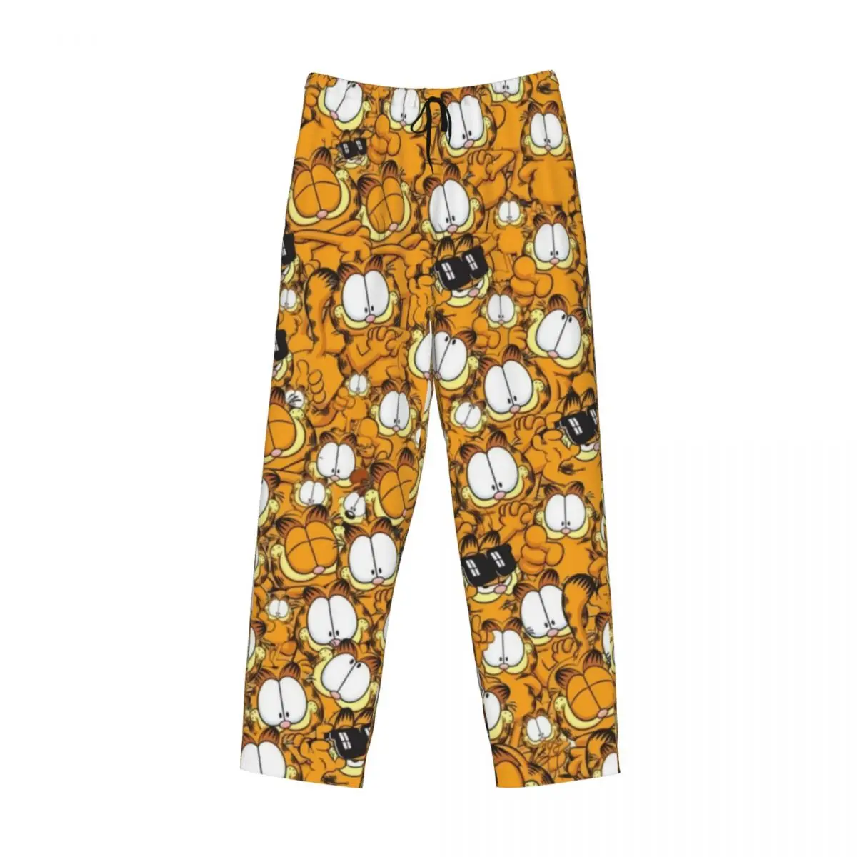 Pantalones de pijama con patrón de gato de Anime de dibujos animados para hombre, ropa de dormir de Manga personalizada, pantalones de dormir