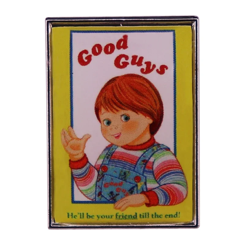 Good Guys Logo Enamel Pin Chucky-Badge He'll Be Your Friend Till The End Brooch