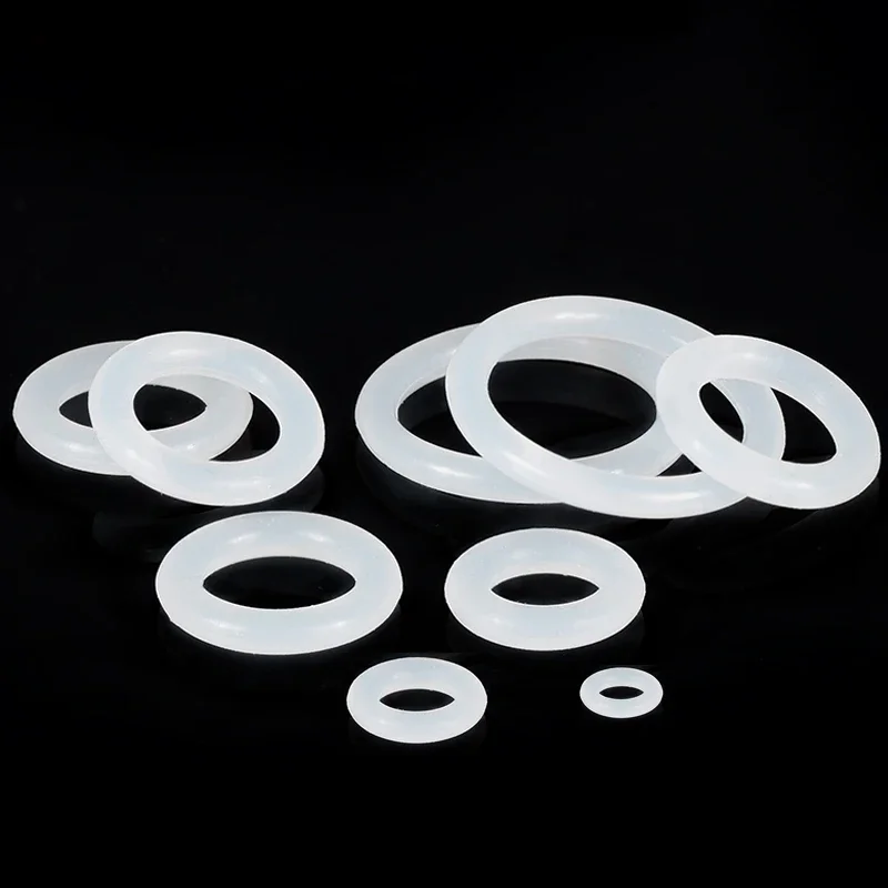 VMQ CS 1.5mm White Silicone Sealing Ring Food Grade Silicone Insulation Shape Sealing O-ring Silicone Ring OD4-40mm