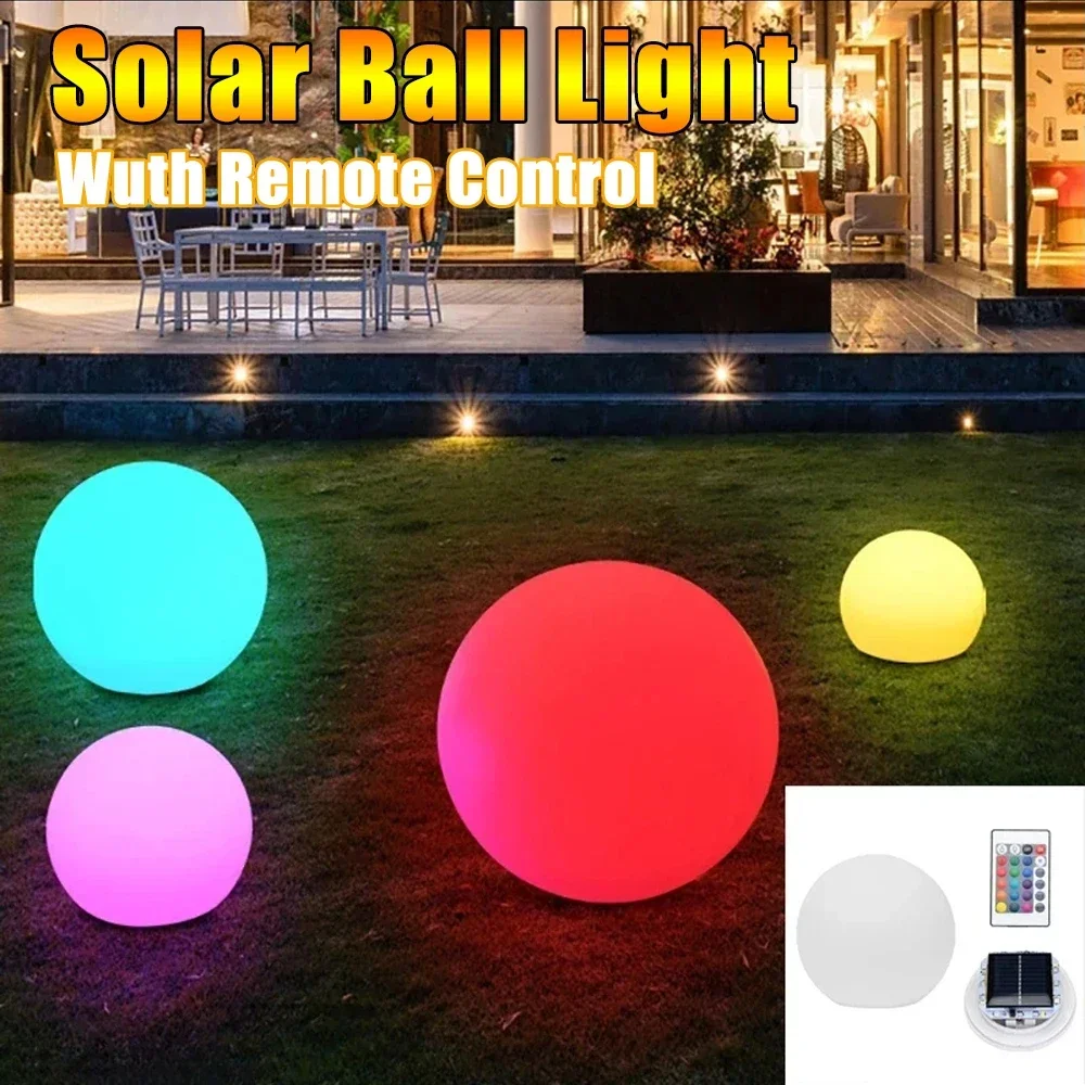 

Floating GardenSolar LED Ball Light 16Color Waterproof Lawn Lamp Pool Toy Outdoor Swimming Pool Lights Party Wedding bar Decor