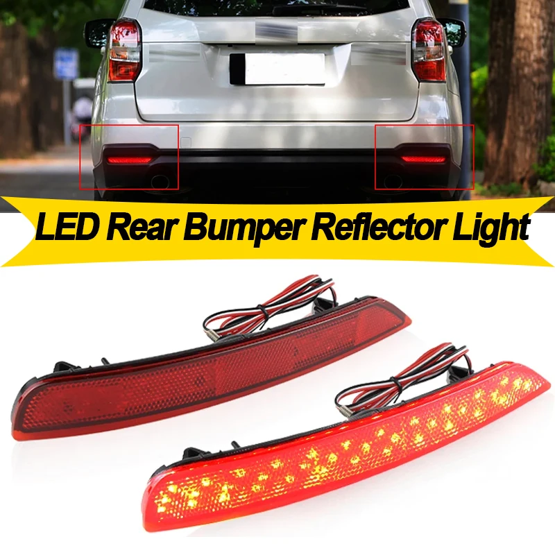 2 قطعة LED المصد الخلفي عاكس مصابيح لسوبارو فورستر 2009 2010 2011 2012 2013 2014 2015 2016 2017 2018 الذيل ضوء الفرامل #1