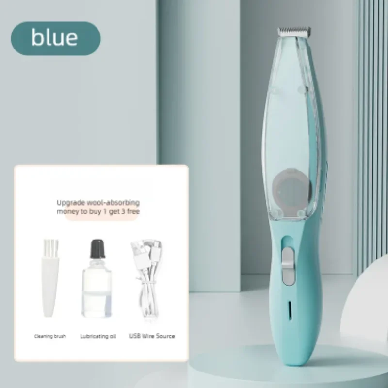 Electric Cat Grooming Tool with Low Noise Hair Suction Full Set Bass Shaver Vacuum Cleaner Quiet Pet Hair Removal for Cats