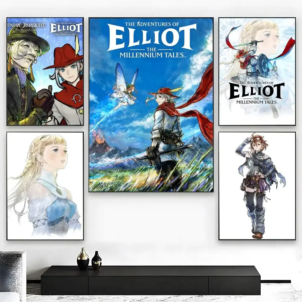 The Adventures Of Elliot The Millennium Tales Poster Art Print Removable Water-Resistant Home Decor For Bedroom Apartment Gift