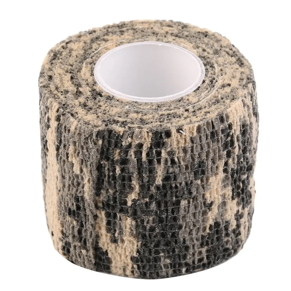 1pc Camouflage Invisible Tape Form riutilizzabile Self Cling Camo Hunting Rifle Fabric Elastic Wrap Tape Army Outdoor Hunt accessori