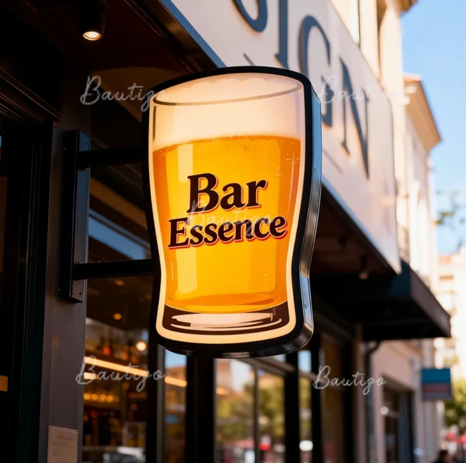 Custom LED Lightbox Sign Illuminated Business Advertising Double-sided Lightbox Signage Double Sided Outdoor Bar Light Box